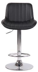 BHM Germany Barová židle Lentini, syntetická kůže, chrom / černá