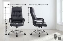 BHM Germany Kancelářská židle Poseidon, syntetická kůže, černá
