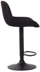 BHM Germany Barová židle Lentini, textil, černá / černá
