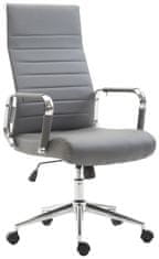 BHM Germany Kancelářská židle Kolumbus, syntetická kůže, šedé