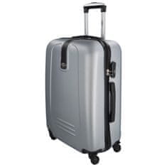 RGL Plastový cestovní kufr Peek, stříbrná M