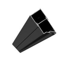 REA Magnetický uzavírací profil pro dveře molier černý (REA-K6395)