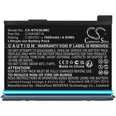 CameronSino Baterie Insta360 One X3, 1800 mAh, Li-Ion