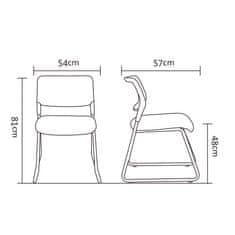 Dalenor Konferenční židle Evo 4S, textil, šedá