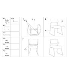 Dalenor Konferenční židle Evo 4S, textil, šedá