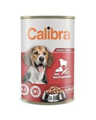 Calibra Calibra konzerva pro dospělé psy Hovězí maso, játra a zelenina v želé 1240 g krmivo pro psy