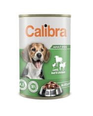 Calibra Calibra konzerva pro psy Adult Lamb &amp; Beef &amp; Chicken in jelly 1240 g krmivo pro psy