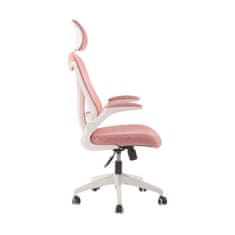 Dalenor Kancelářská židle Jolly White HB, textil, růžová
