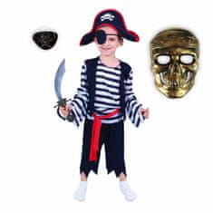FunCo Dětský kostým Pirát s mečem a maskou 117-128 M