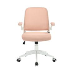 Dalenor Kancelářská židle Pretty White, textil, růžová