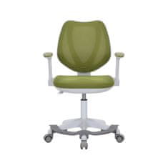 Dalenor Dětská židle Sweety, textil, bílá podnož / zelená