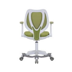 Dalenor Dětská židle Sweety, textil, bílá podnož / zelená