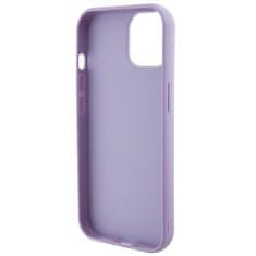 Guess hard silikonový obal iPhone 15 6.1" Purple Sequin Script Metal