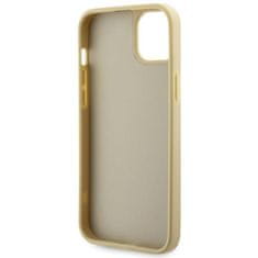 Guess hard kryt na iPhone 14 6.1" Gold Rhinestones Triangle Metal Logo