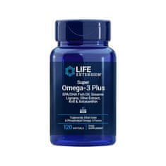 Life Extension Life Extension Super Omega-3 Plus epa dha se sezamovými lignany, olivovým extraktem, krillovým olejem a eu astaxanthinem (120 kapslí) 8657