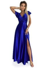 Numoco Dámské šaty 411-11 CRYSTAL, královská modrá, S