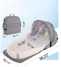 Tavalax Kompaktní multifunkční batoh-dětská postýlka
