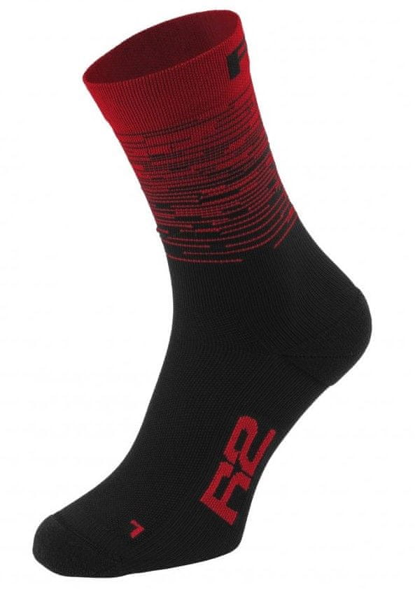 Levně R2 ponožky RACE ATS23F černá/červená L
