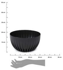 Dekorstyle Květináč STRIPPED ECO 30 cm černý