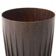 Dekorstyle Květináč STRIPPED ECO VII 19 cm kávově hnědý