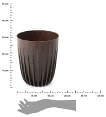 Dekorstyle Květináč STRIPPED ECO VI 25 cm kávově hnědý