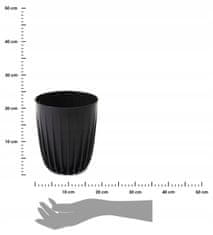 Dekorstyle Květináč STRIPPED ECO VII 19 cm černý