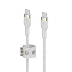 Belkin Kabel USB-C na USB-C BoostCharge Pro Flex, USB-C PD, Bílý, 2m