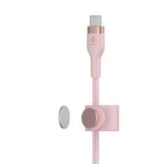 Belkin Kabel USB-C na USB-C BoostCharge Pro Flex, USB-C PD, Růžový, 1m