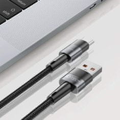 Tech-protect Datový kabel Tech-Protect Ultraboost USB na USB-C, 6A PD 66W 1m šedý