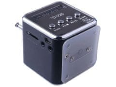 06211 Přenosné mini rádio Bluetooth 5.0, 3 W, černé