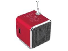 06211 Přenosné mini rádio Bluetooth 5.0, 3 W, červené