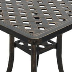 Petromila Zahradní stolek bronzový 53 x 53 x 53 cm litý hliník