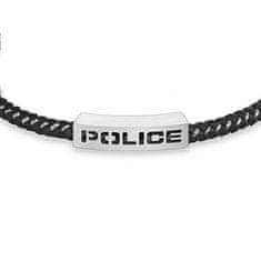 Police Stylový pánský náramek z černé kůže Assault PEAGB0034902