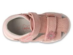 Befado dívčí sandálky FLOWER 170P079 kytičky, kožená hygienická stélka s antialergickými vlastnostmi vel. 25