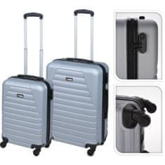 EXCELLENT Cestovní kufr KO-FB5000260 na kolečkách sada 2 ks PROWORLD šedá