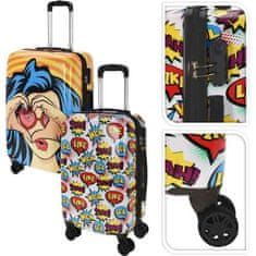 EXCELLENT Cestovní kufr KO-DG9001030 na kolečkách sada 2 ksmotiv pop art