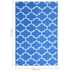 Vidaxl Venkovní koberec modrý 190 x 290 cm PP