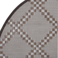 Vidaxl Venkovní koberec hnědý Ø 120 cm PP