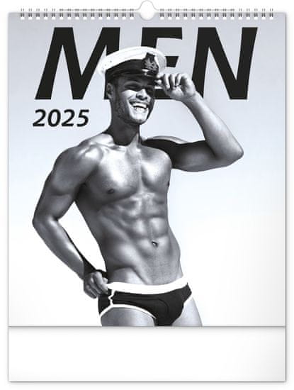 Presco Publishing Nástěnný kalendář Men 2025, 30 × 34 cm