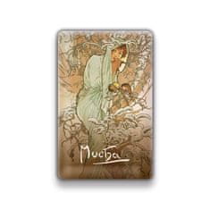 Grooters Magnet Alfons Mucha – Zima, 54 × 85 mm