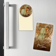 Grooters Magnet Alfons Mucha – Zima, 54 × 85 mm