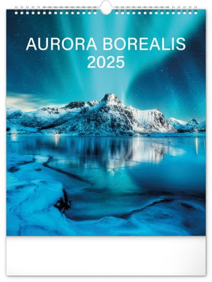 Presco Publishing Nástěnný kalendář Polární záře 2025, 30 × 34 cm
