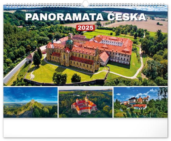 Presco Publishing Nástěnný kalendář Panoramata Česka 2025, 48 × 33 cm