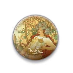 Grooters Magnet Alfons Mucha – Podzim, kulatý, 5 cm