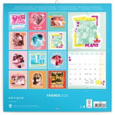 Grooters Friends Poznámkový kalendář Přátelé 2025, 30 × 30 cm