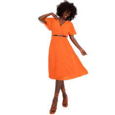 ITALY MODA Dámské šaty s krátkým rukávem oranžové DHJ-SK-13162-1.60_407738 Univerzální
