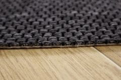 Vopi AKCE: 100x160 cm Metrážový koberec Nature antracit - neúčtujeme odřezky z role! (Rozměr metrážního produktu S obšitím)