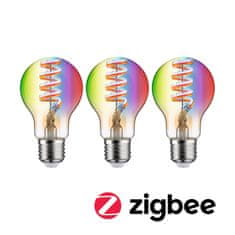 Paulmann PAULMANN Filament 230V Smart Home Zigbee 3.0 LED žárovka E27 3x6,3W RGBW plus stmívatelné zlatá 29163