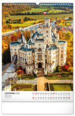 Presco Publishing Nástěnný kalendář Hrady a zámky 2025, 33 × 46 cm