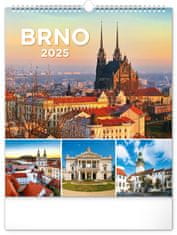 Grooters Nástěnný kalendář Brno 2025, 30 × 34 cm